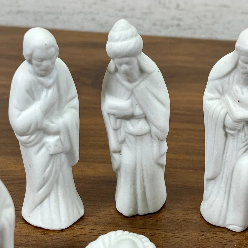Vintage Ceramic Mold Nativity Scene Three Wise Men‎ Baby Jesus Joesph 1994 3